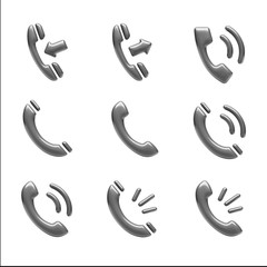 Fototapeta premium Contact Icons isolated on white