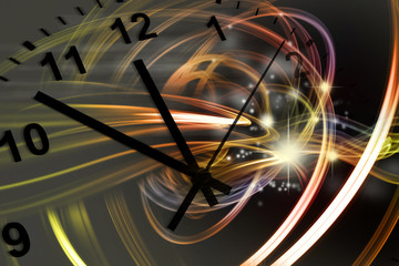 Clock and abstract background