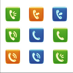 Contact Icons isolated on white