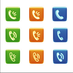 Contact Icons isolated on white