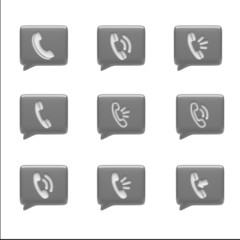 Contact Icons isolated on white