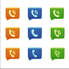 Contact Icons isolated on white