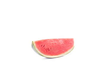 Slice of watermelon on white background