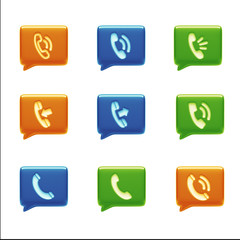 Contact Icons isolated on white