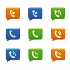 Contact Icons isolated on white