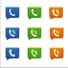 Contact Icons isolated on white