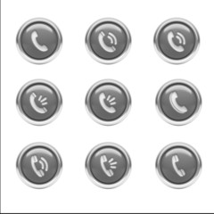 Contact Icons isolated on white