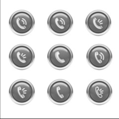 Contact Icons isolated on white