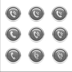 Contact Icons isolated on white