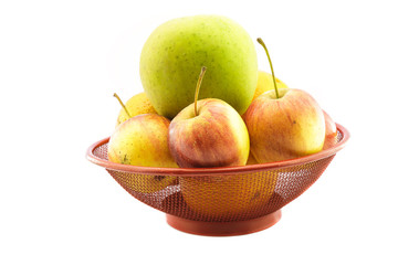 Apple in basket