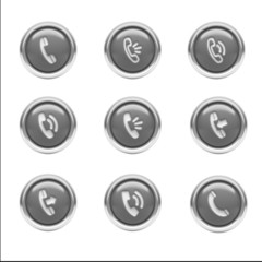 Contact Icons isolated on white