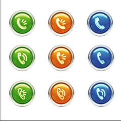 Contact Icons isolated on white