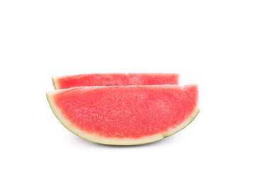 Slice of watermelon on white background