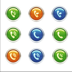 Contact Icons isolated on white