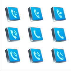 Contact Icons isolated on white