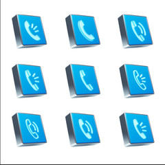 Contact Icons isolated on white