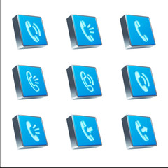 Contact Icons isolated on white