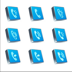 Contact Icons isolated on white