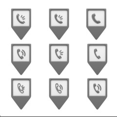 Contact Icons isolated on white