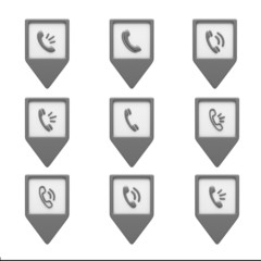 Contact Icons isolated on white