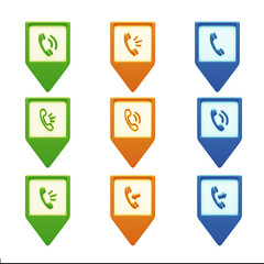 Contact Icons isolated on white