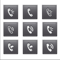 Contact Icons isolated on white