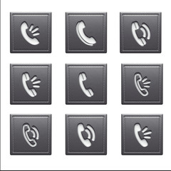 Contact Icons isolated on white