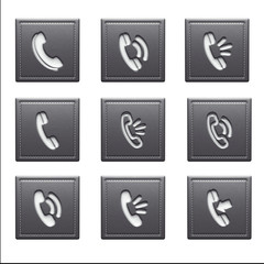 Contact Icons isolated on white