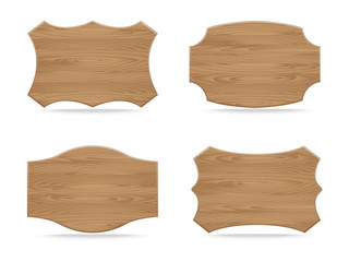 Shapes wooden sign boards