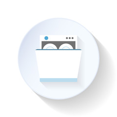 Dishwasher flat icon