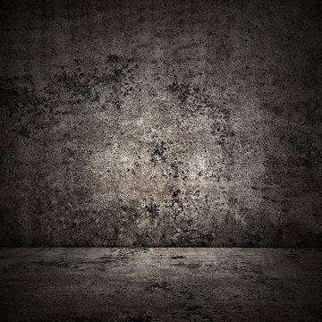 concrete room in grunge style, urban background