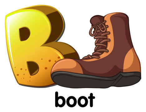 A letter B for boot