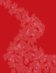 Obraz na płótnie Canvas Red Swirling leaves