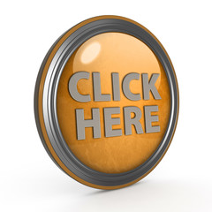 Click here circular icon on white background