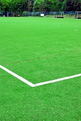 Fototapeta na wymiar Synthetic Soccer or Footbal Field