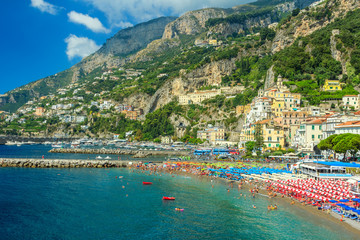 The famous riviera of Amalfi,Campania,Italy,Europe