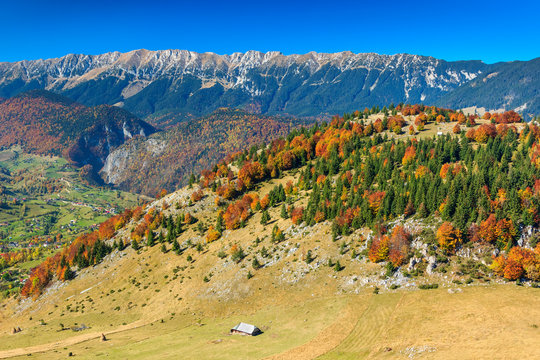 Zarnesti gorge and Piatra Craiului mountains,Romania