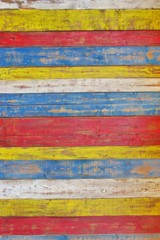 Colorful Wooden Plank Panel