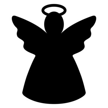 Abstrakter, weihnachtlicher Deko-Engel mit Heiligenschein