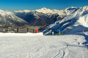 Beautiful high mountains and ski slopes,Les Sybelles,France