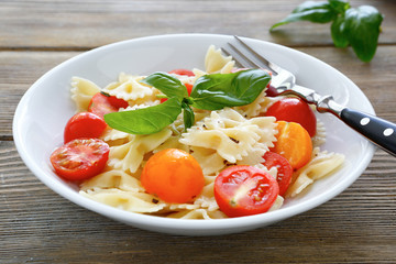 pasta in a white bowl