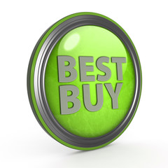 Best buy circular icon on white background