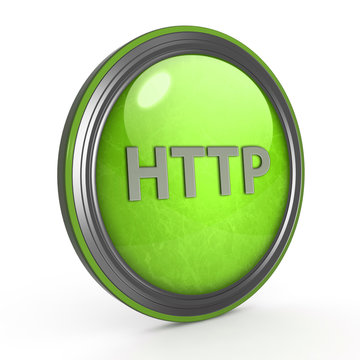 http circular icon on white background