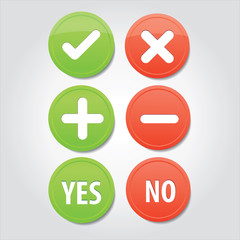 set of interface buttons ok,cancel,yes,no,web buttons