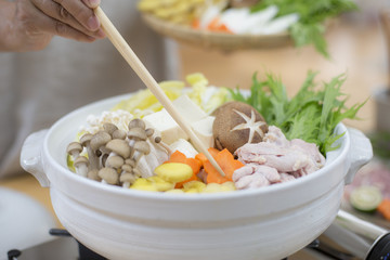 鍋料理の準備