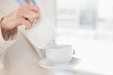 Close up of coffee cup