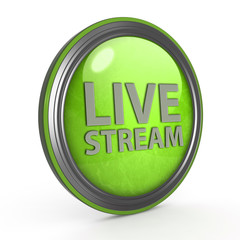 Live stream circular icon on white background
