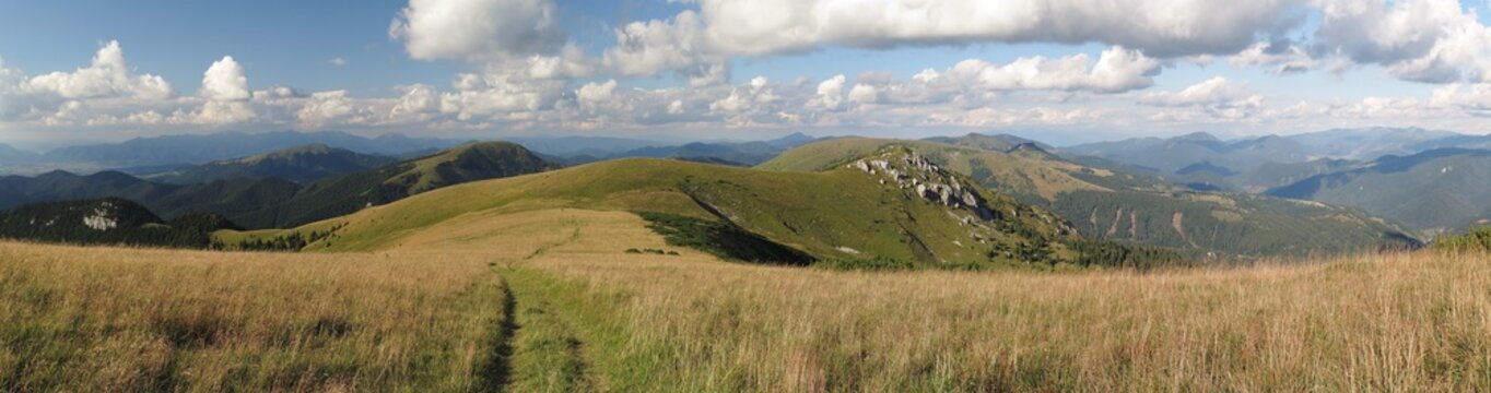 North view of Ostredok  mountain in Velka Fatra mountains