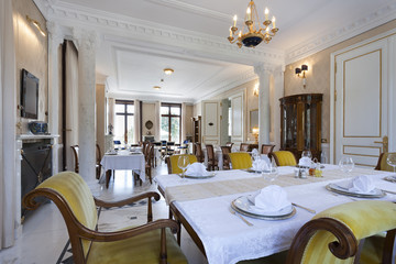 Interior of a luxury restaurant 