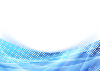 Blue glare wave dotted particle background